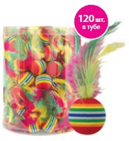 Игрушка Мяч с пером 1,5cм 573NT